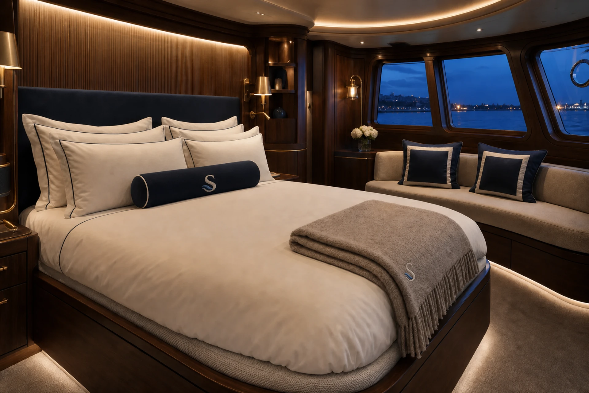 Finished Sopor Marine yacht berth showing a complete sleep environment